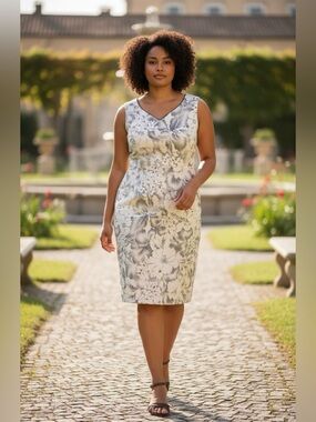 Vintage Jacques Vert UK Floral Dress